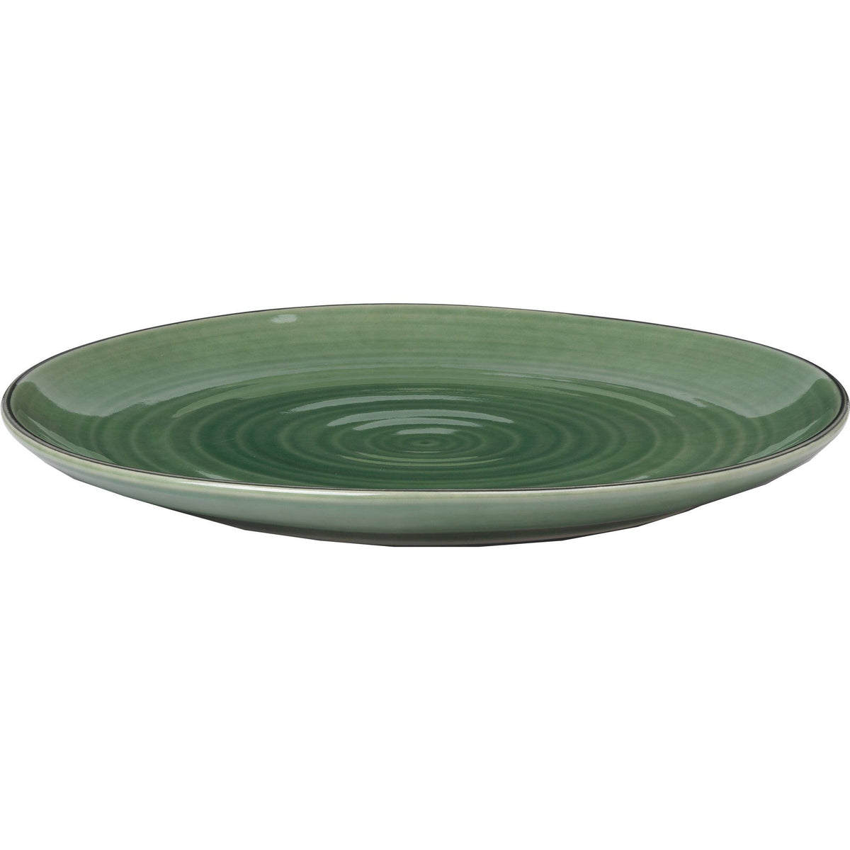 Kähler Colore tallerken i sage green stentøj, 27 cm