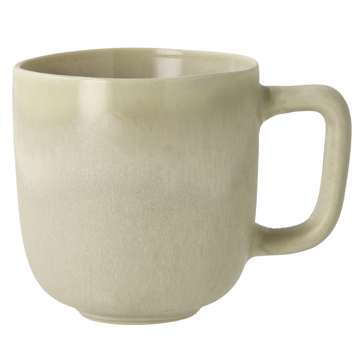 Soft beige Shoku krus med hank fra Villa Collection i stentøj, 23 cl