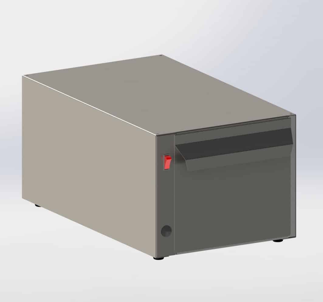 FKI VSK 10S varmeskuffe, udvendige mål 315 x 260 x 550 mm
