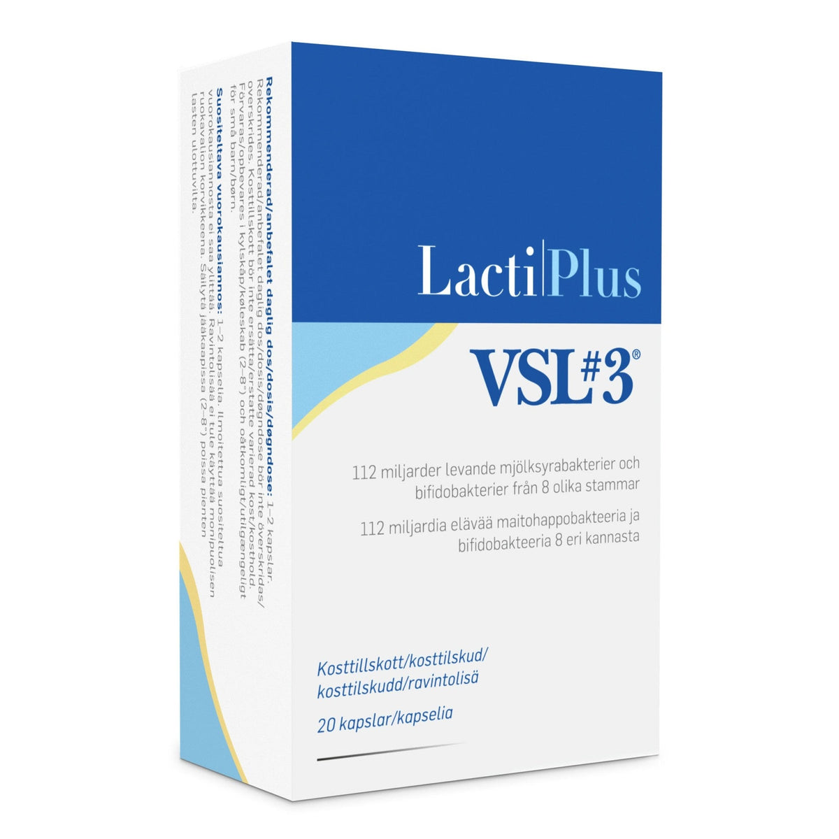 Pakning med LactiPlus Mælkesyrebakterier VSL3, 20 kapsler