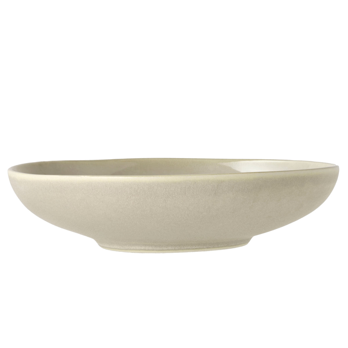 Soft beige Shoku pastaskål fra Villa Collection med organiske linjer og glasur
