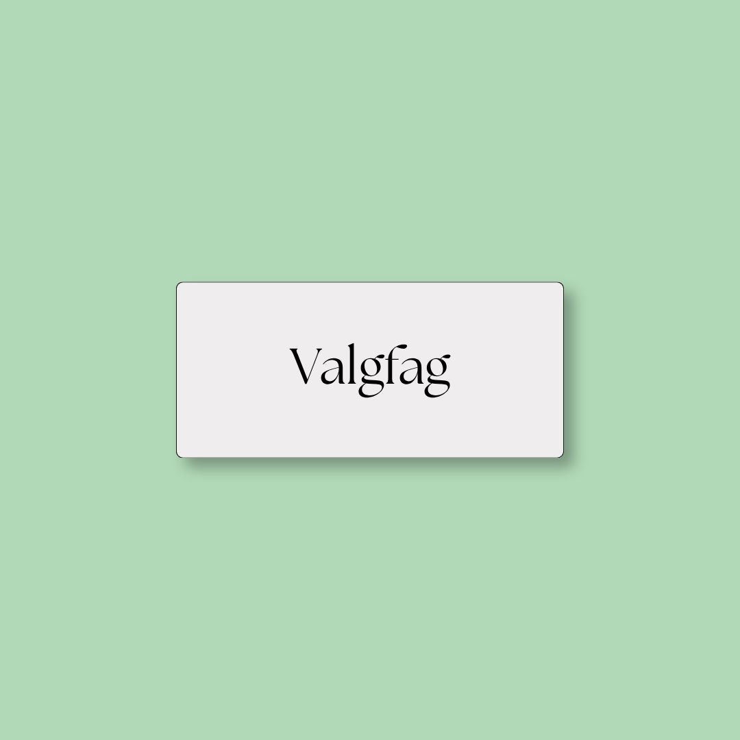Grå magnetisk ToDoodle skemabrik til Valgfag