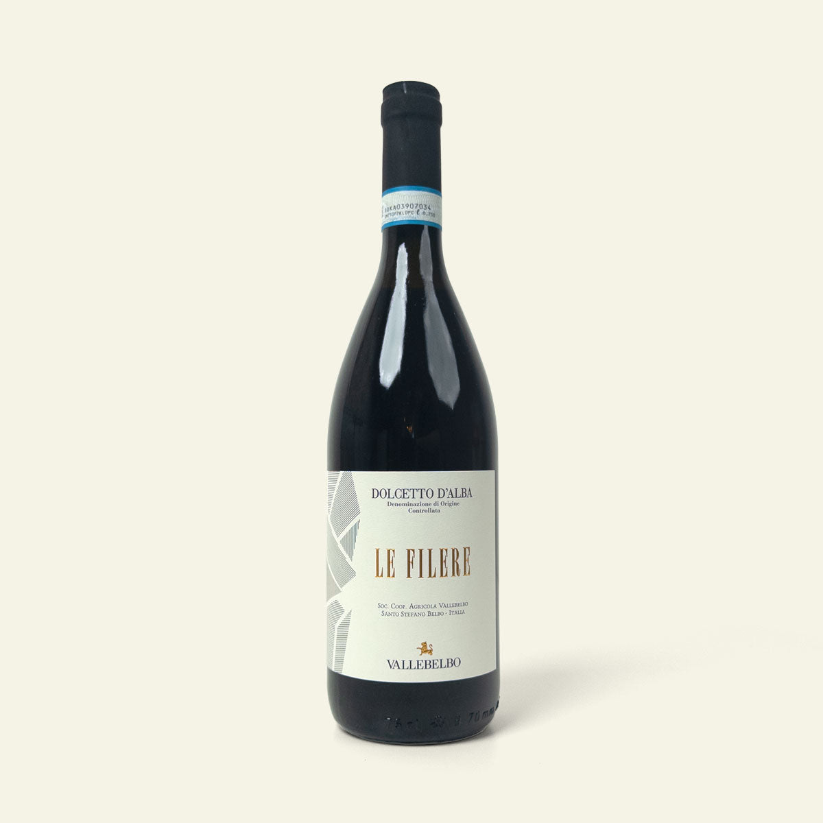 Flaske Vallebelbo Le Filere Dolcetto d'Alba DOC rødvin