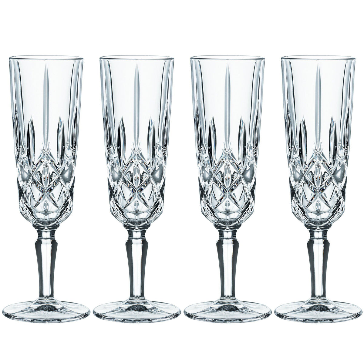 Fire Nachtmann Noblesse champagneglas i krystal med rudemønster, 15,5 cl