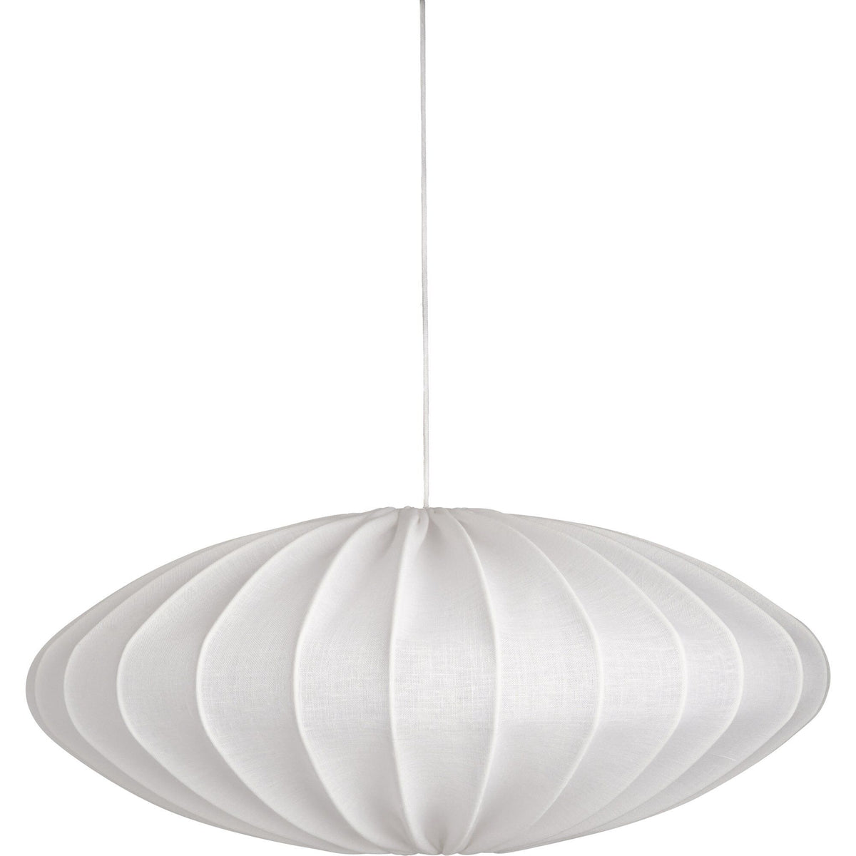 Watt & Veke Ellipse loftlampe i hvid hør, 65 cm
