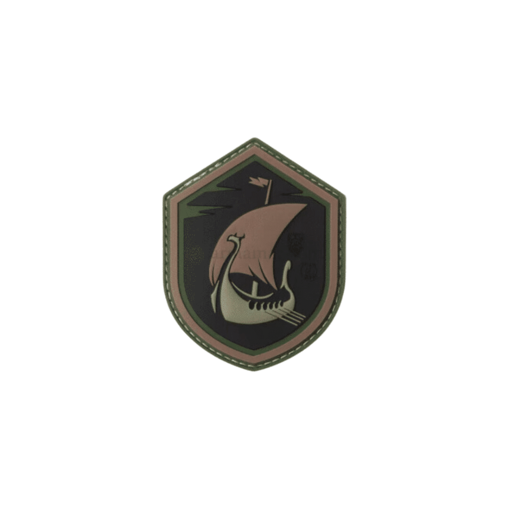 Vikingeskib patch i camo-udgave til skoletaske