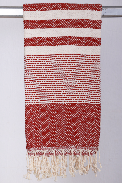 Plaid i bordeaux, Hamam Vinter Joanna, 130 x 200 cm
