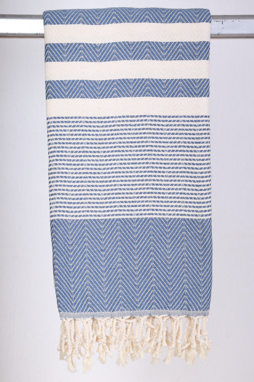 Gæstehåndklæde i denim, Hamam Vinter Joanna, 50 x 100 cm