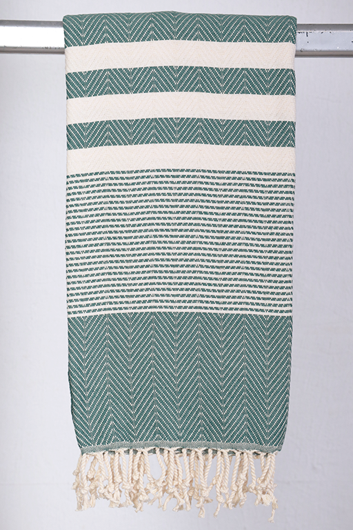 Grønt sengetæppe 200 x 220 cm fra serien Hamam Vinter Joanna