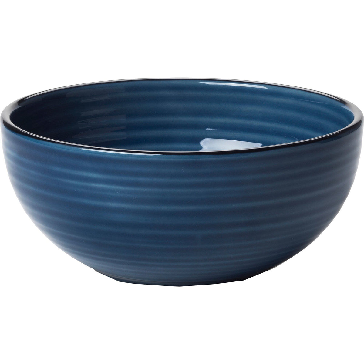 Kähler Colore skål på 15 cm i berry blue med riller og blank glasur