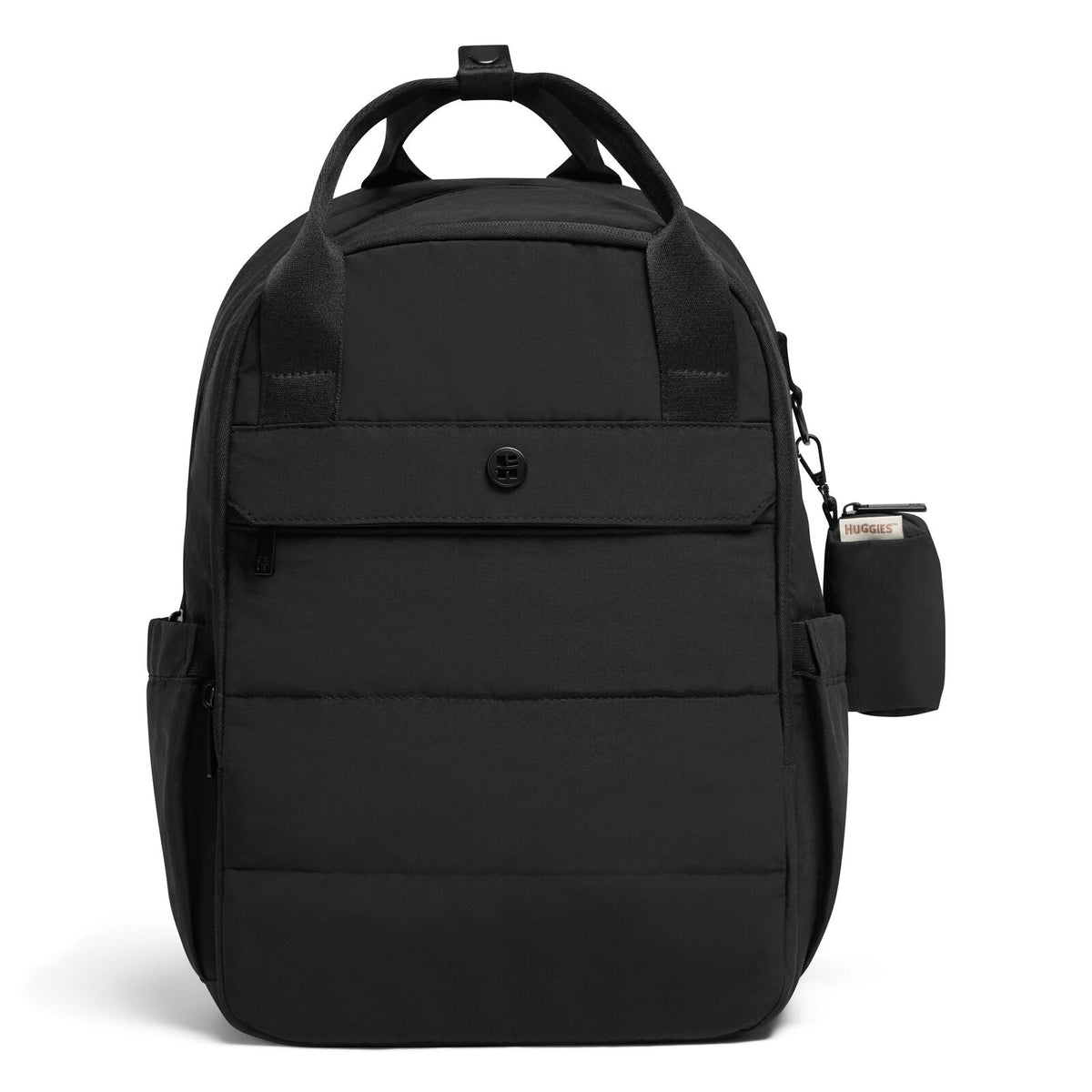 Sort Huggies Tiny Traveler Diaper Backpack, en puslerygsæk til baby