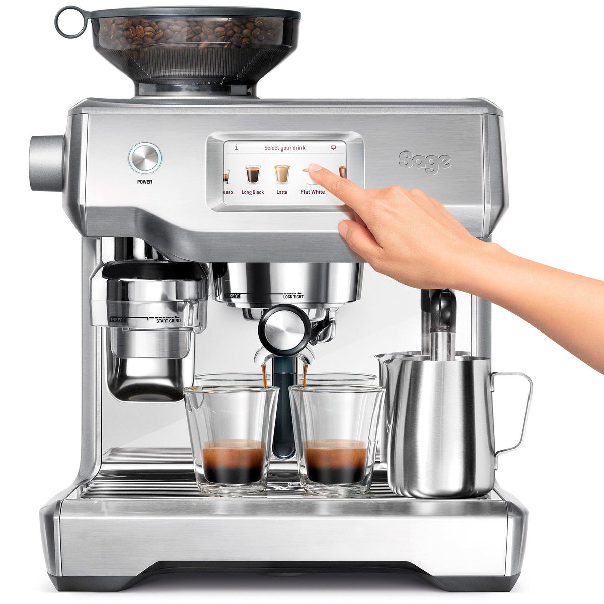Sage SES990 The Oracle Touch espressomaskine i stål