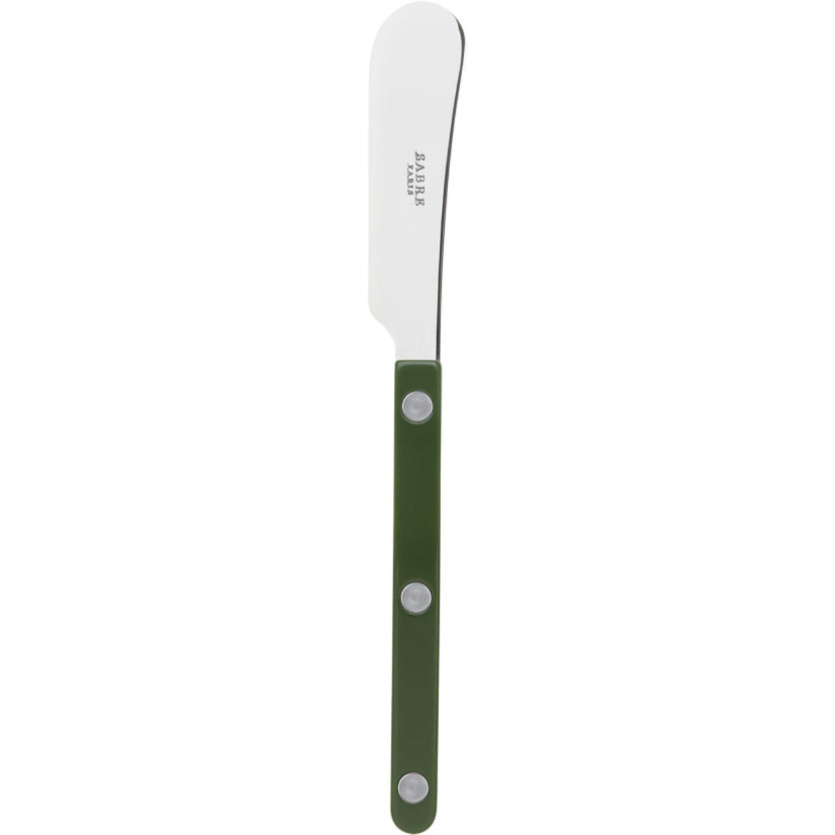 Grøn Bistrot Solid smørkniv fra Sabre Paris, 14 cm, med ikke-skærende blad