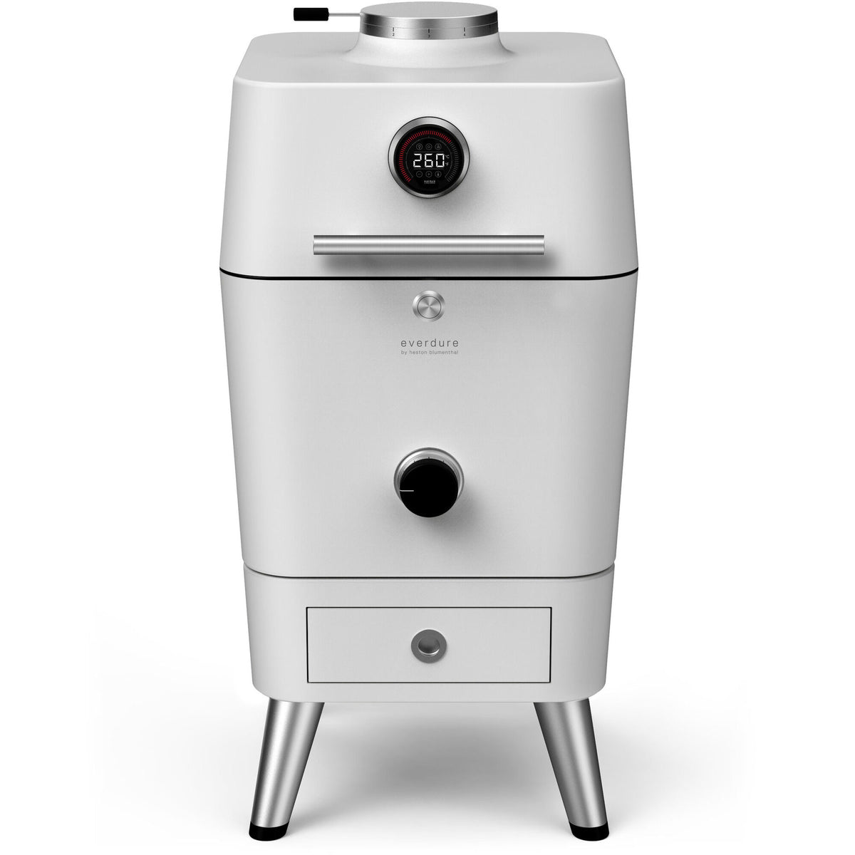 Hvid Everdure 4K HBCE4KGEU kulgrill i Kamado-stil