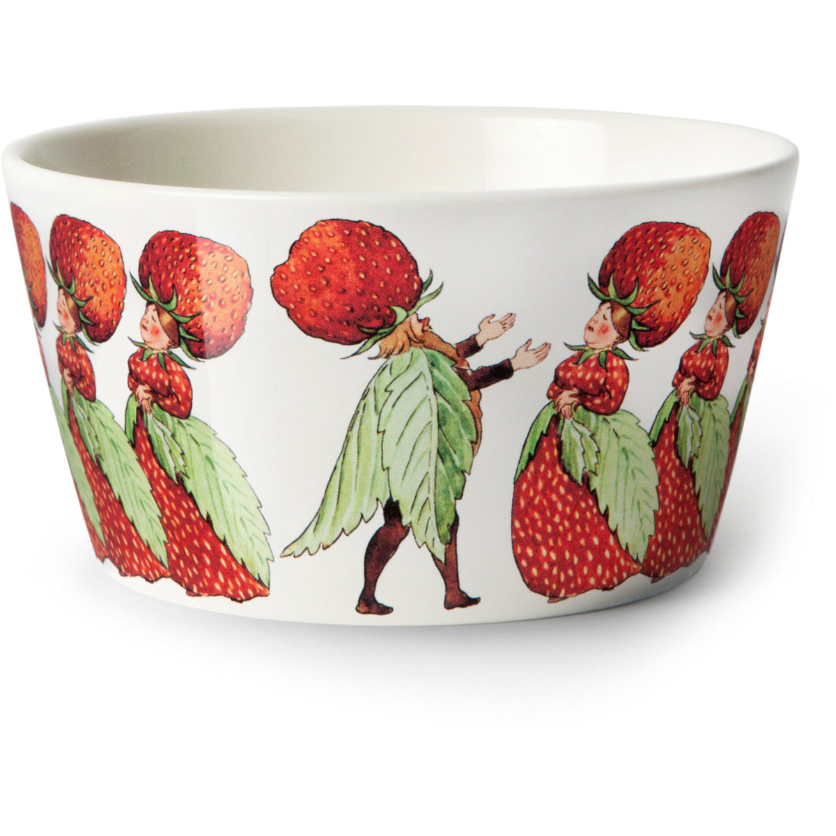Elsa Beskow skål i benporcelæn fra Design House Stockholm, Strawberry Family