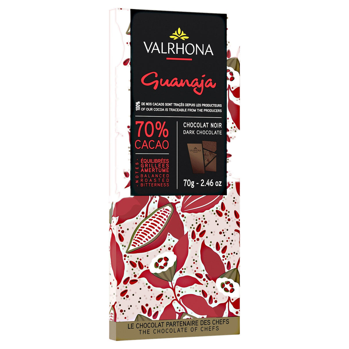 Valrhona Guanaja 70% mørk chokoladebar på 70 g