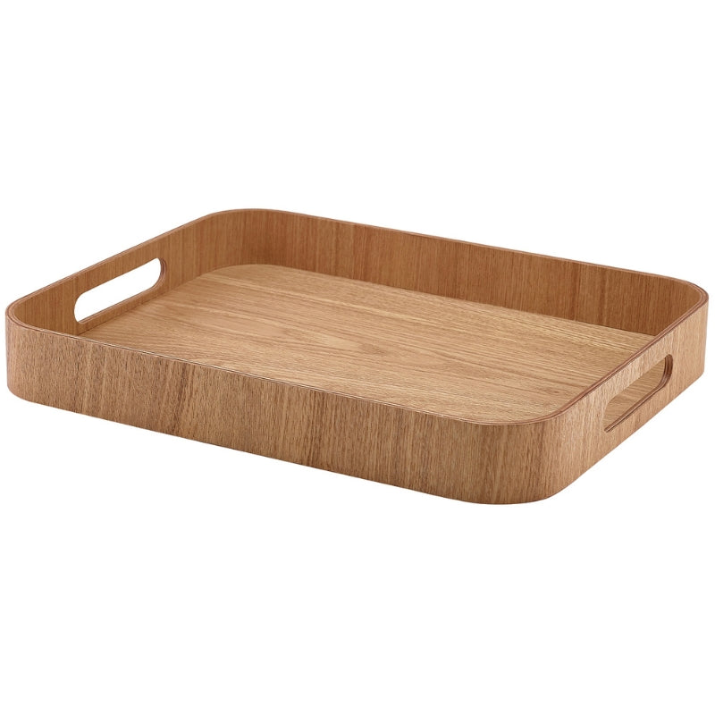 Rektangulær tjenerbakke i lys træfinér, 35,5 x 28 cm, fra Genware