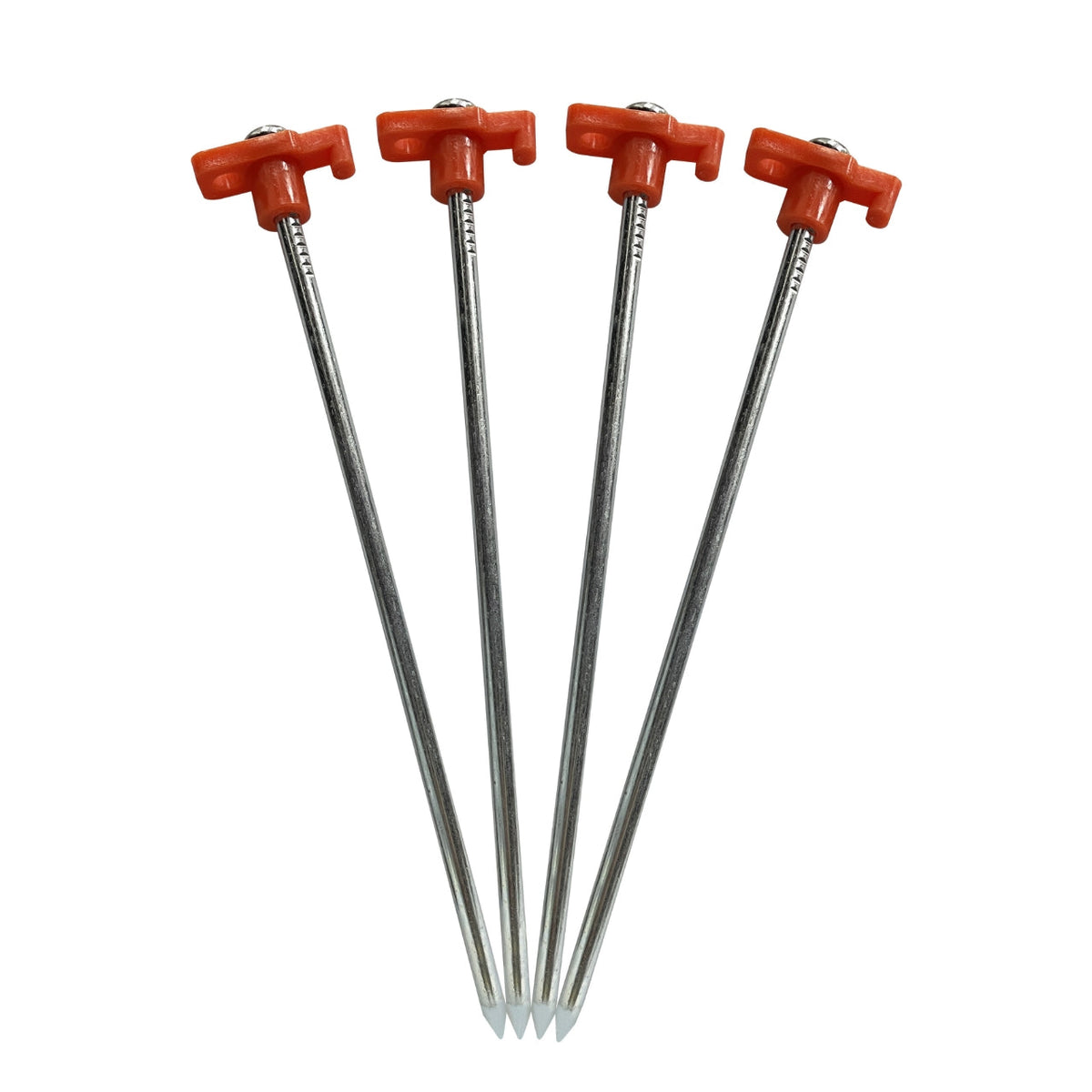 Sæt med fire stormpløkker i metal fra Outdoor Basics