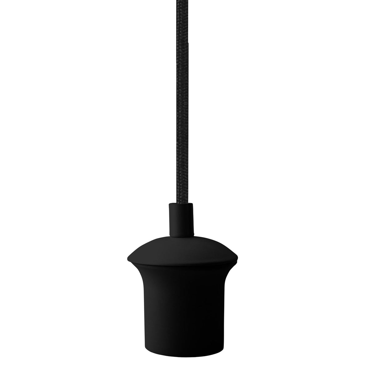 Sort Globen Lighting lampeophæng med 120 cm tekstilkabel og E27-holder