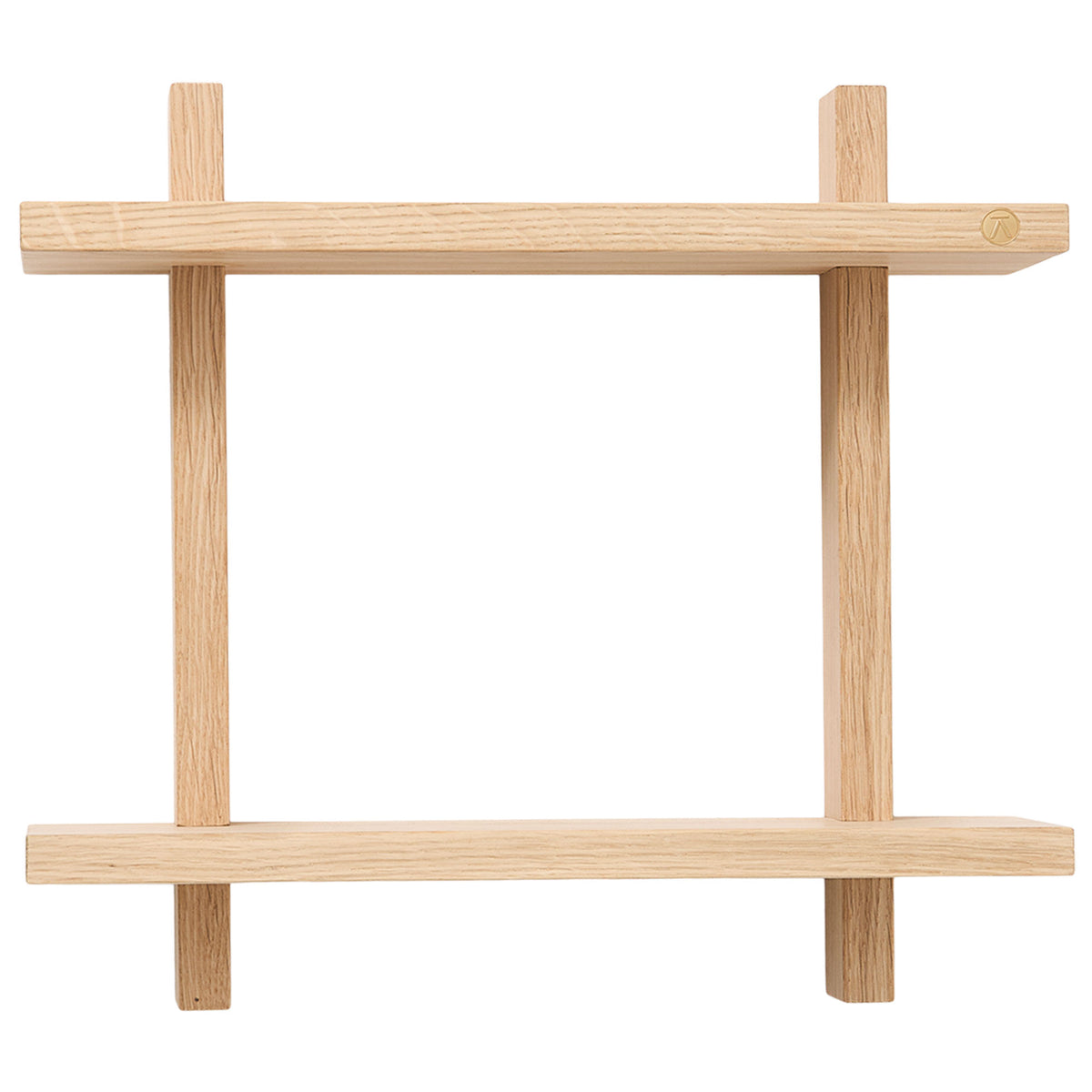 Andersen Treat hylde double i massiv eg med to hylder, 34 x 12 cm