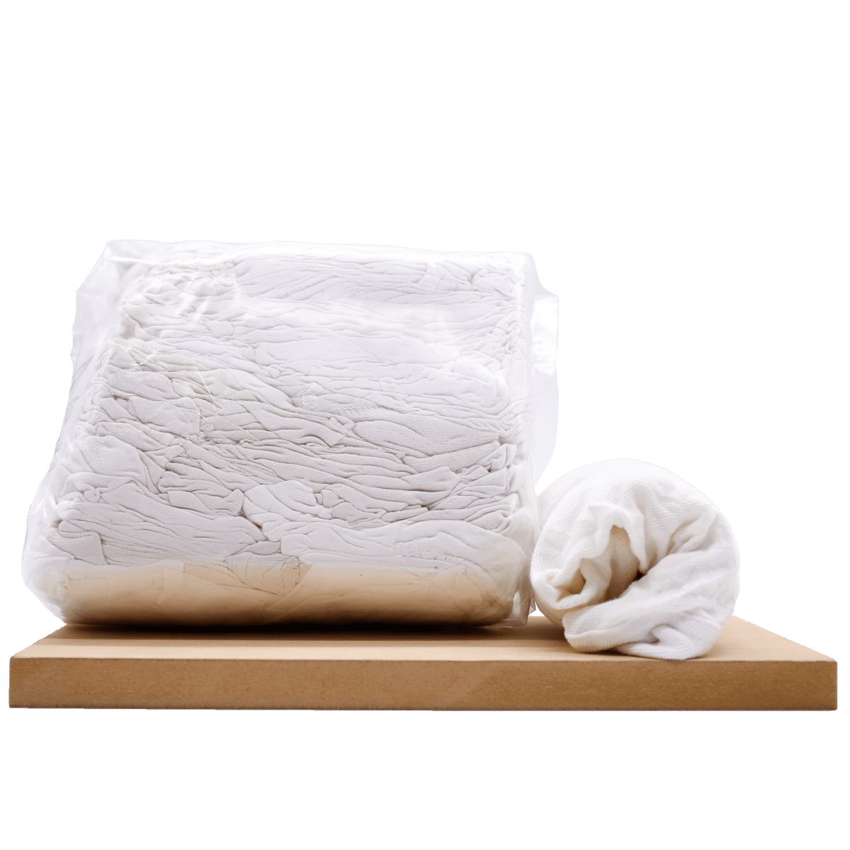 Rubio Monocoat White Wiping Rags, sæt hvide fnugfri klude af genbrugsbomuld