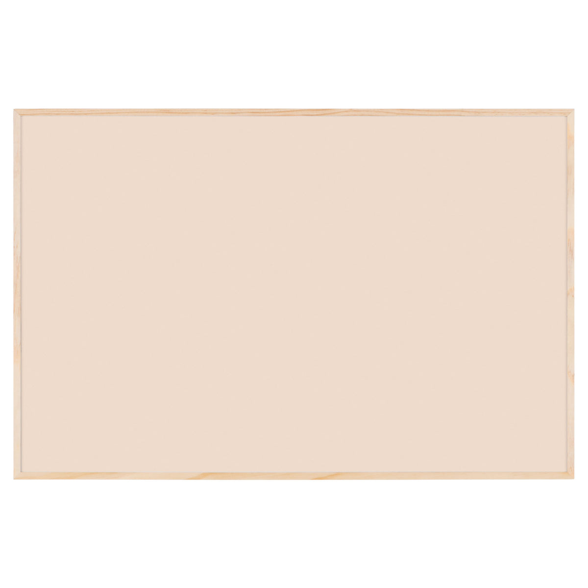 Beige whiteboard med massiv træramme, 58,5 x 38,5 cm, fra Naga