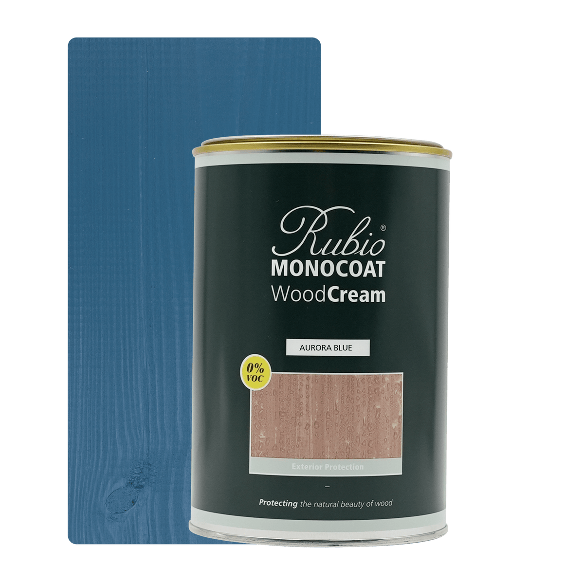 Rubio Monocoat WoodCream voksbaseret creme i farven Aurora Blue, 1 L