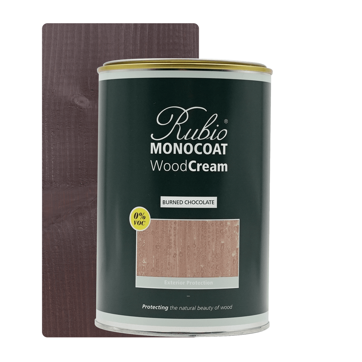 Rubio Monocoat WoodCream i farven Burned Chocolate, 1 L, voksbaseret creme til træ
