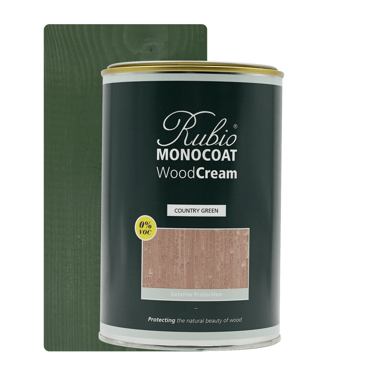 Rubio Monocoat WoodCream voksbaseret creme i farven Country Green, 1 L