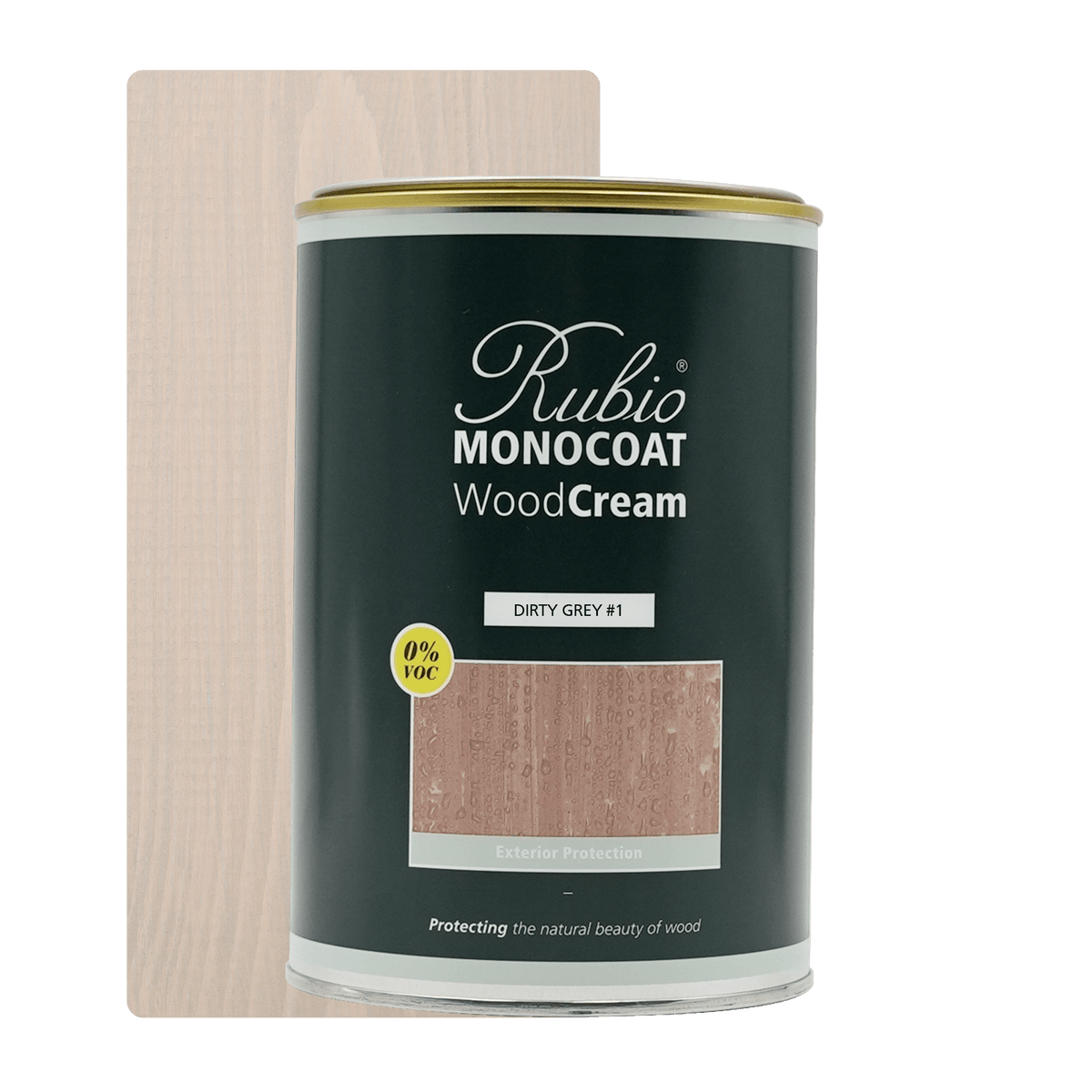 Rubio Monocoat WoodCream voksbaseret creme i farven Dirty Grey, 1 L