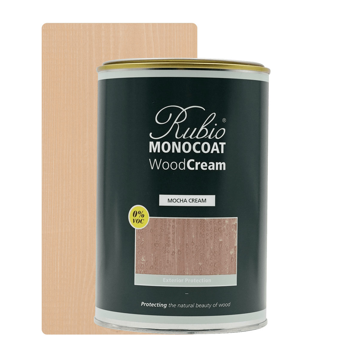 Rubio Monocoat WoodCream Mocha Cream voksbaseret creme i 1 liters pakning