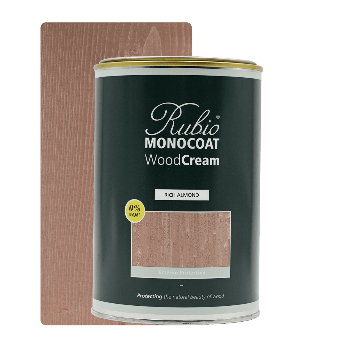 Rubio Monocoat WoodCream i farven Rich Almond, 1 L, voksbaseret creme til træ