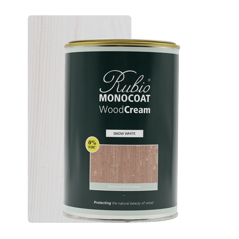 Rubio Monocoat WoodCream Snow White voksbaseret creme i 1 liters pakning