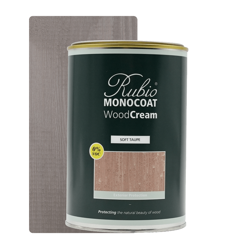 Rubio Monocoat WoodCream i farven Soft Taupe, 1 L, voksbaseret creme til træ