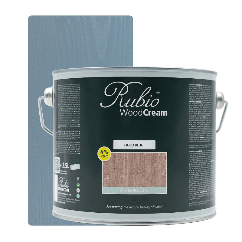 Rubio Monocoat WoodCream voksbaseret creme i farven Fjord Blue, 2,5 L