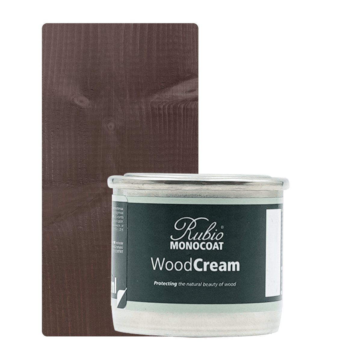 Rubio Monocoat WoodCream i farven Burned Chocolate, lille pakning på 30 ml