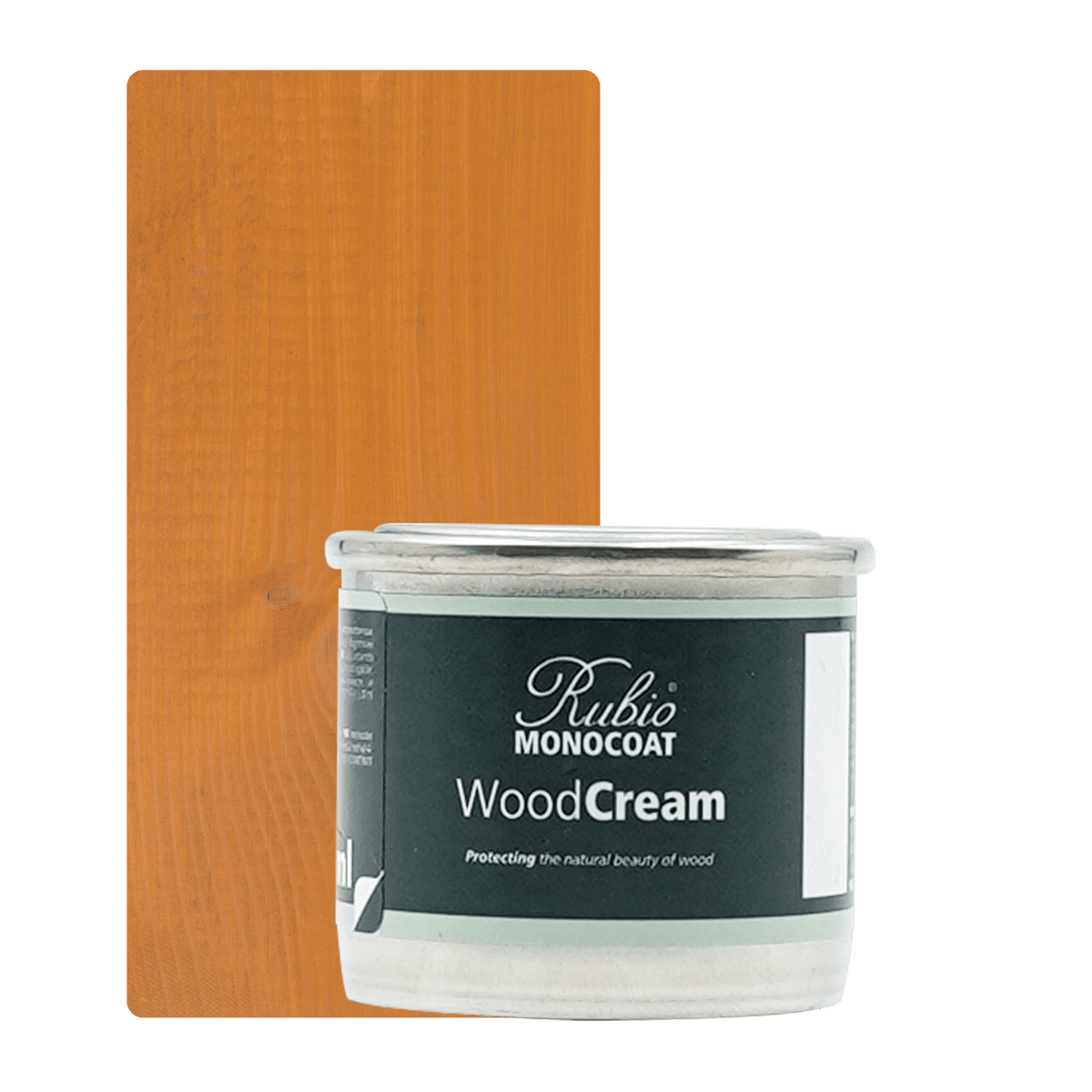 Rubio Monocoat WoodCream i farven Oslo Ochre, voksbaseret creme i 30 ml til udendørs træ