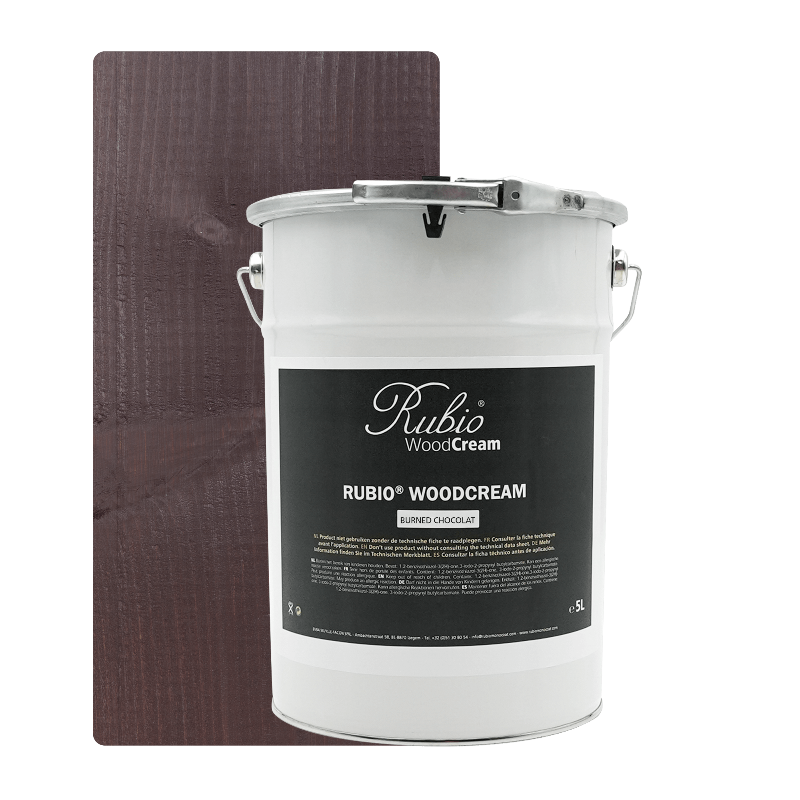 Rubio Monocoat WoodCream i farven Burned Chocolate, 5 L, voksbaseret creme til træ