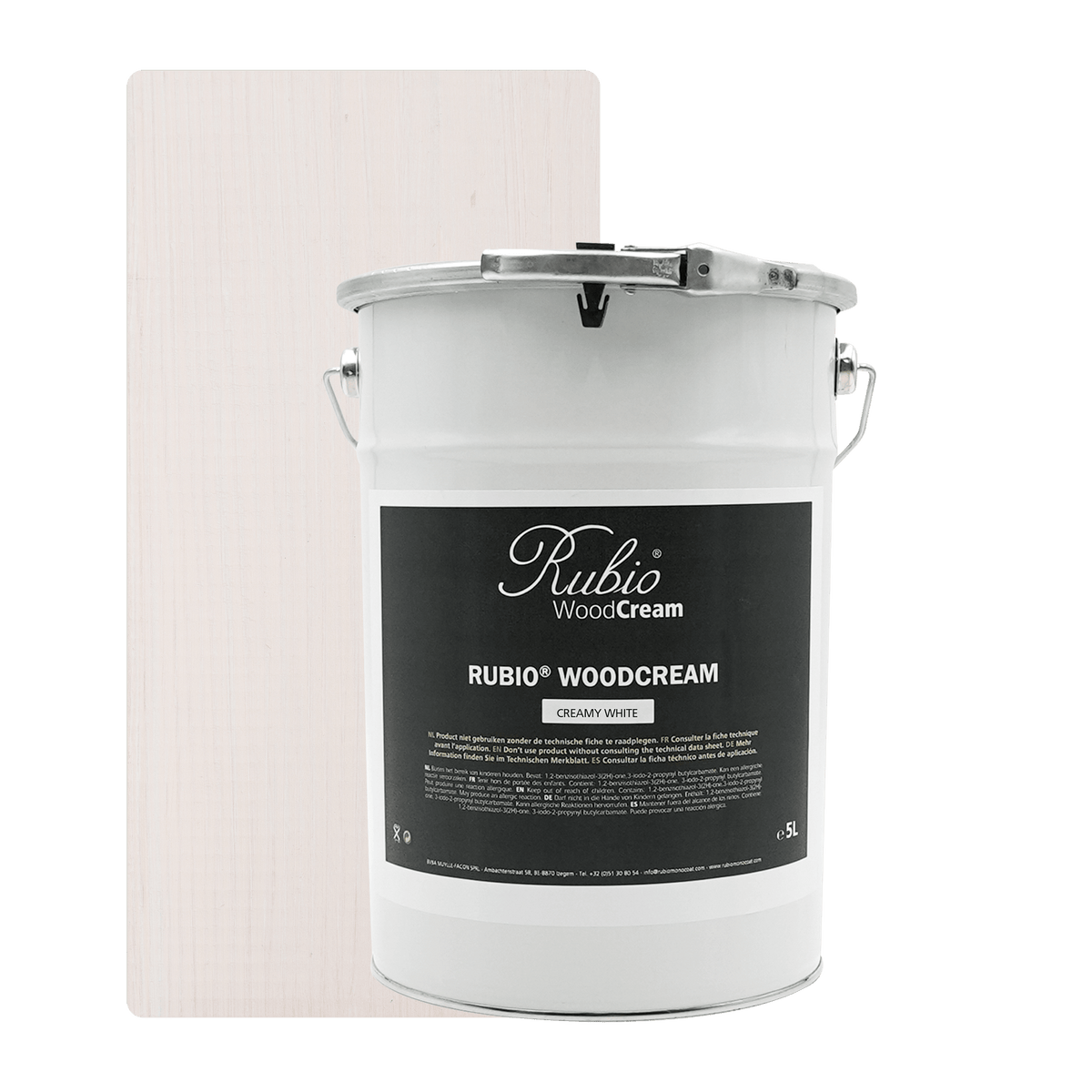 Rubio Monocoat WoodCream Creamy White voksbaseret creme i 5 liters dunk