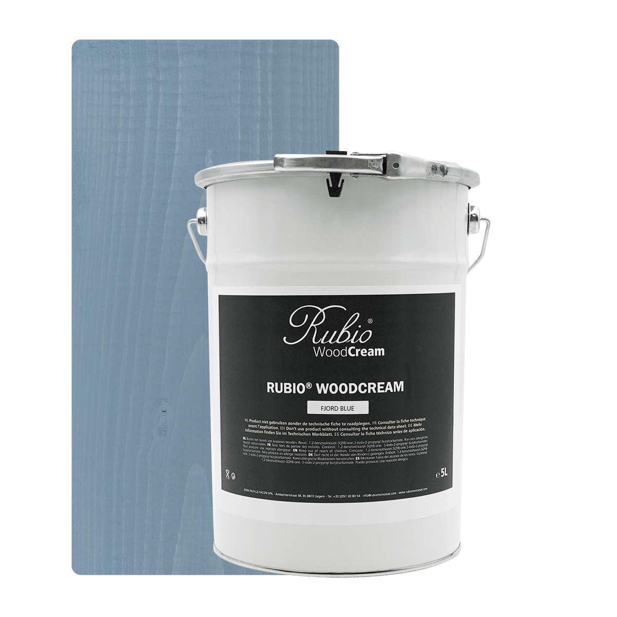 Rubio Monocoat WoodCream voksbaseret creme i farven Fjord Blue, 5 L