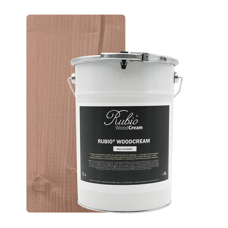 Rubio Monocoat WoodCream i farven Rich Almond, 5 L, voksbaseret creme til træ