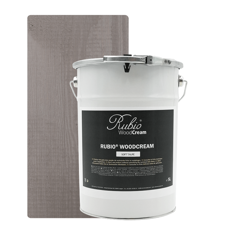 Rubio Monocoat WoodCream i farven Soft Taupe, 5 L, voksbaseret creme til træ