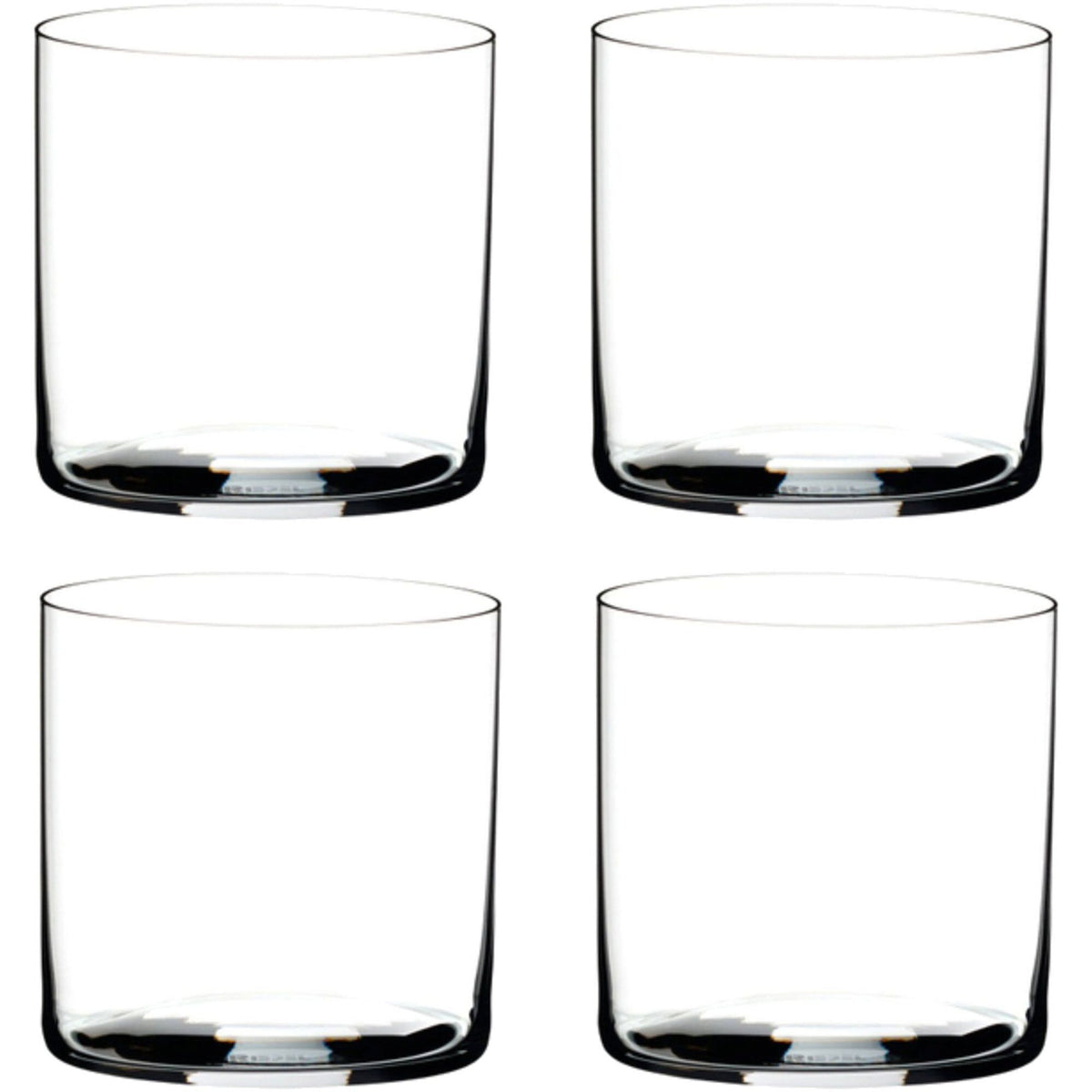 Sæt med fire Riedel O tumblerglas i krystalglas, 33 cl