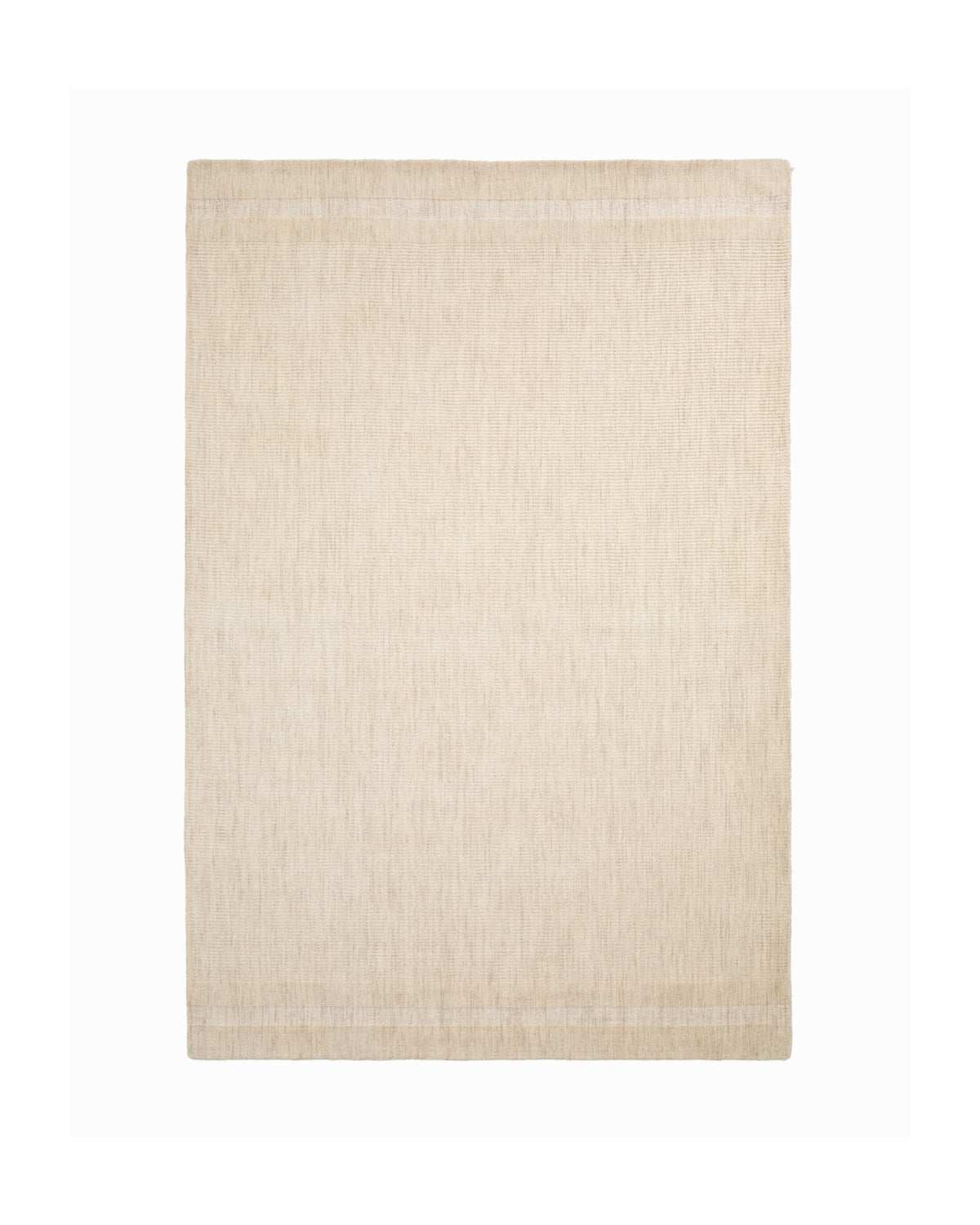 Kave Home Dalena rektangulært gulvtæppe i beige stribet jacquard uld, 230x160 cm