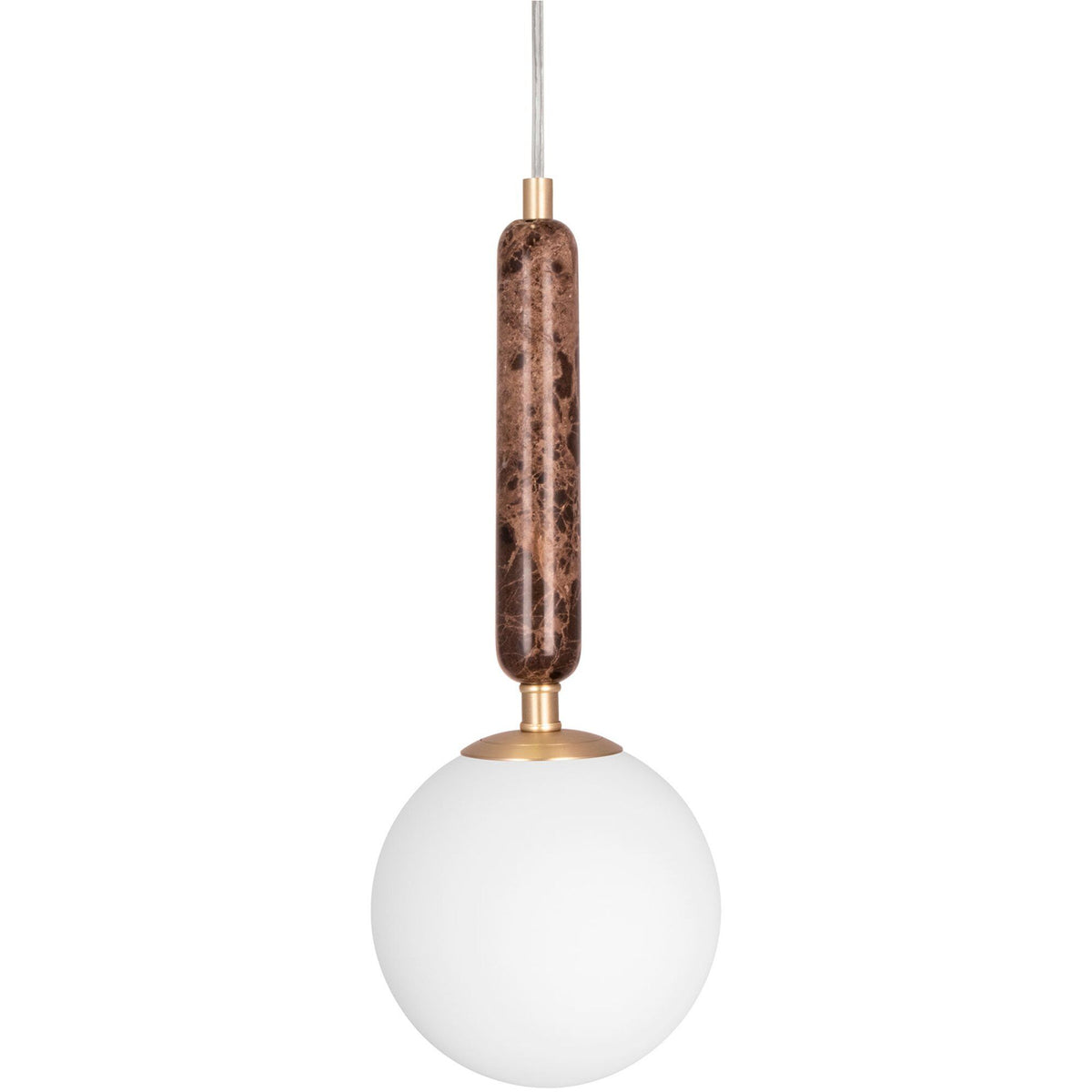 Globen Lighting Torrano pendel i brun marmor med rund form, 15 cm