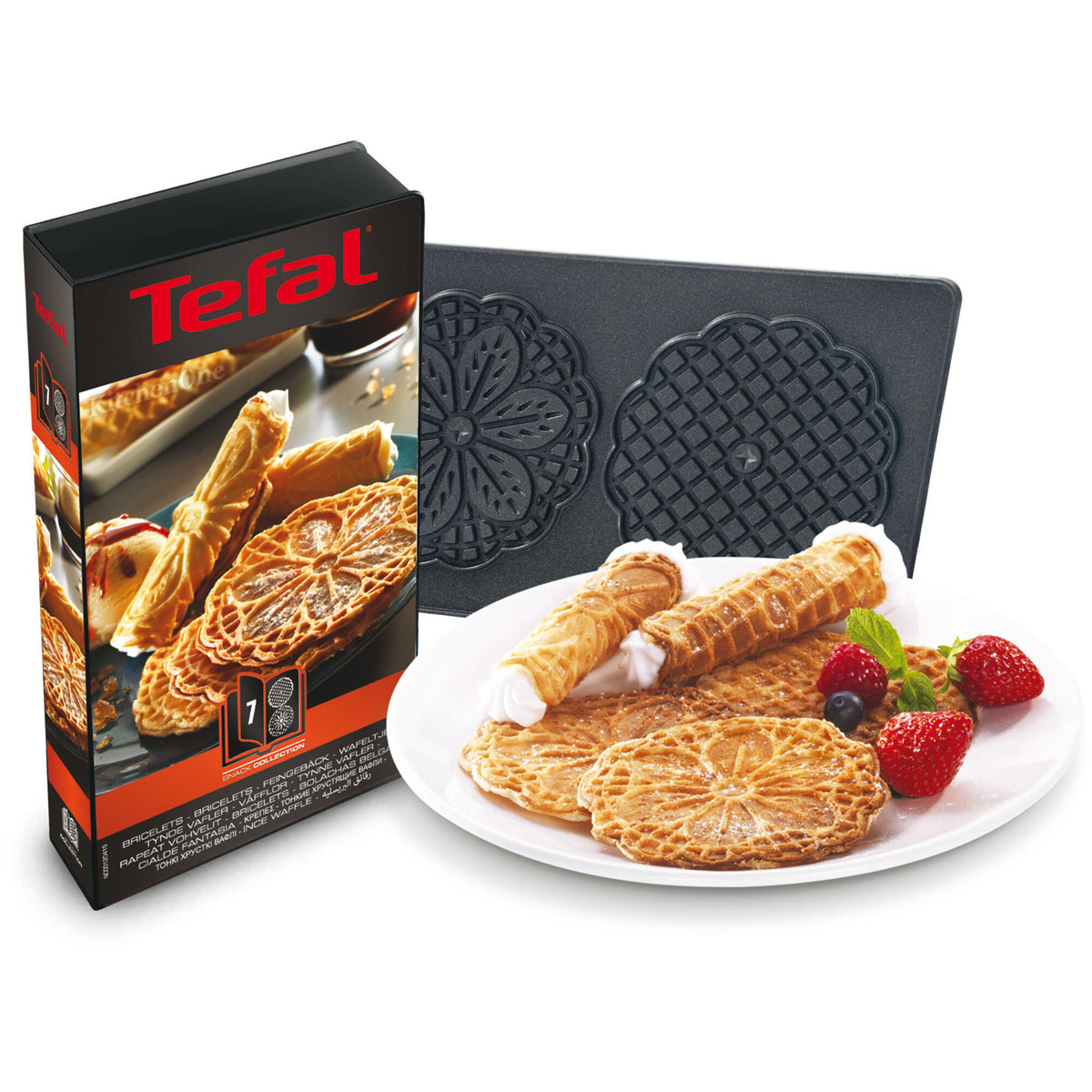Tefal Snack Collection plader til tynde vafler med non-stick belægning