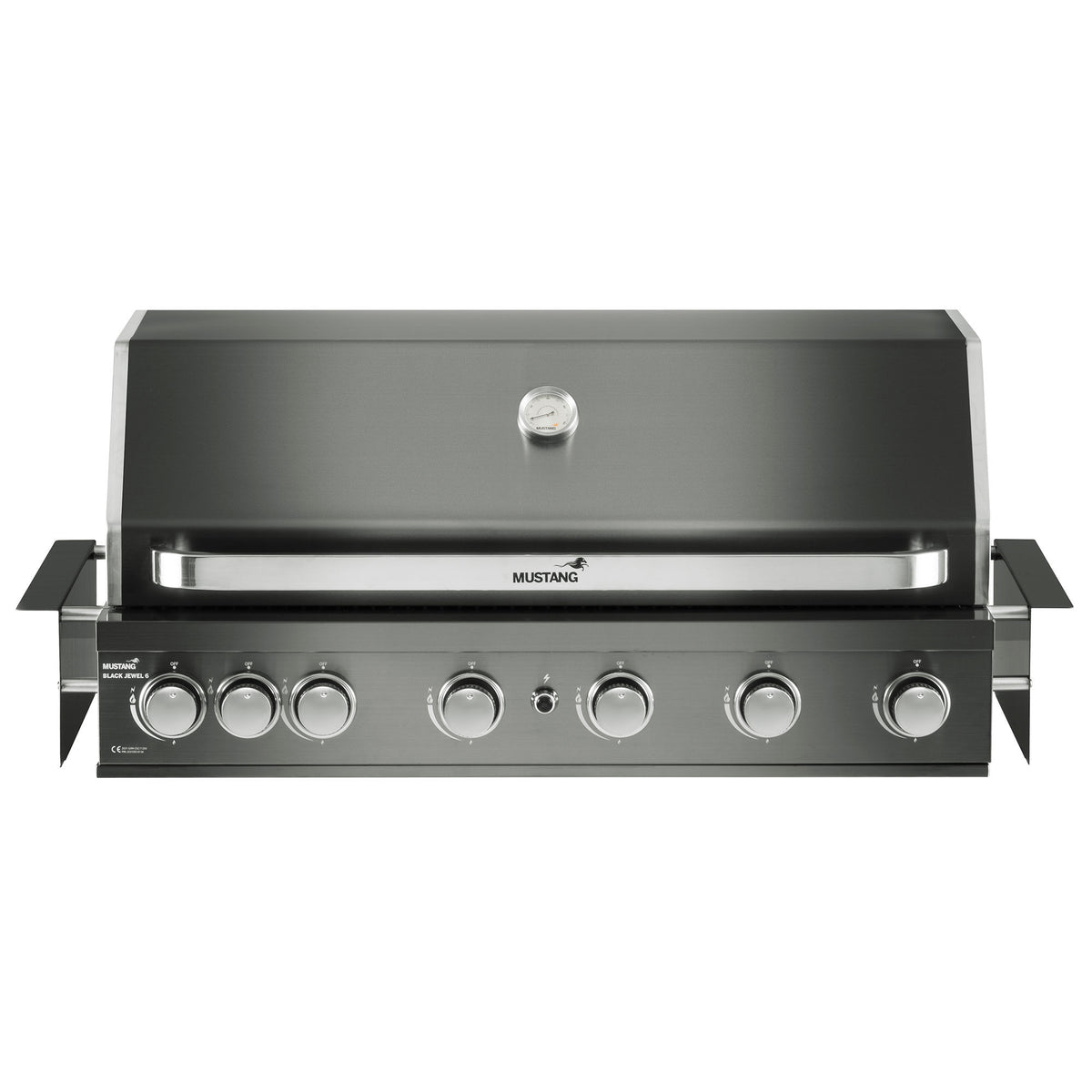 Mustang Black Jewel 6 indbygget gasgrill i sort rustfrit stål