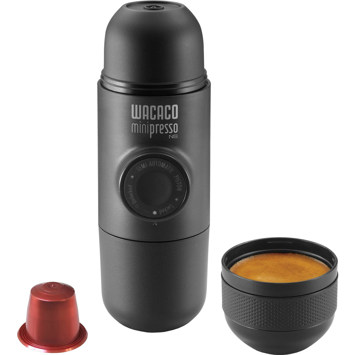 Wacaco Minipresso NS håndholdt espressobrygger i grå