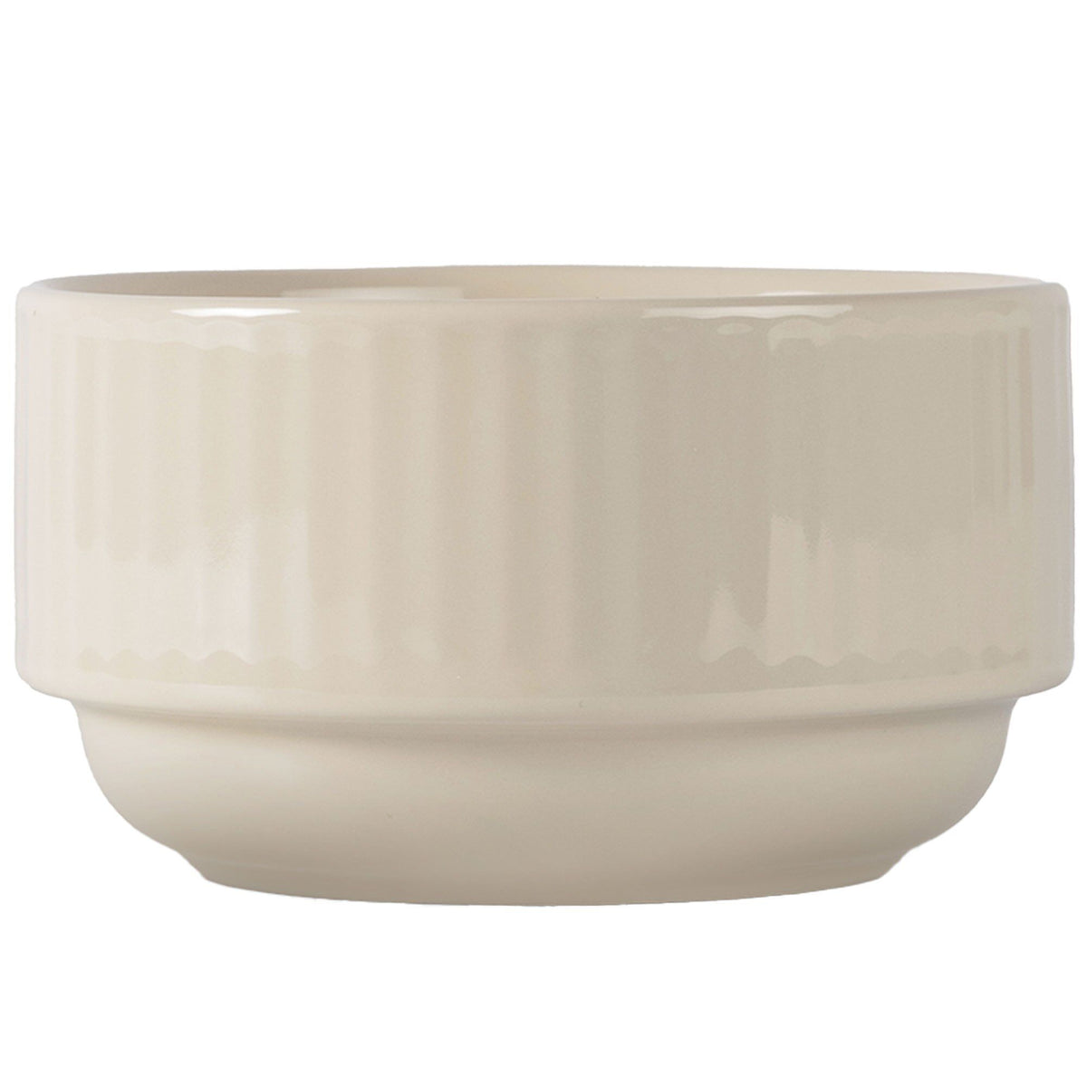 Sagaform Coffee & More skål 12 cm i beige stentøj med reliefmønster