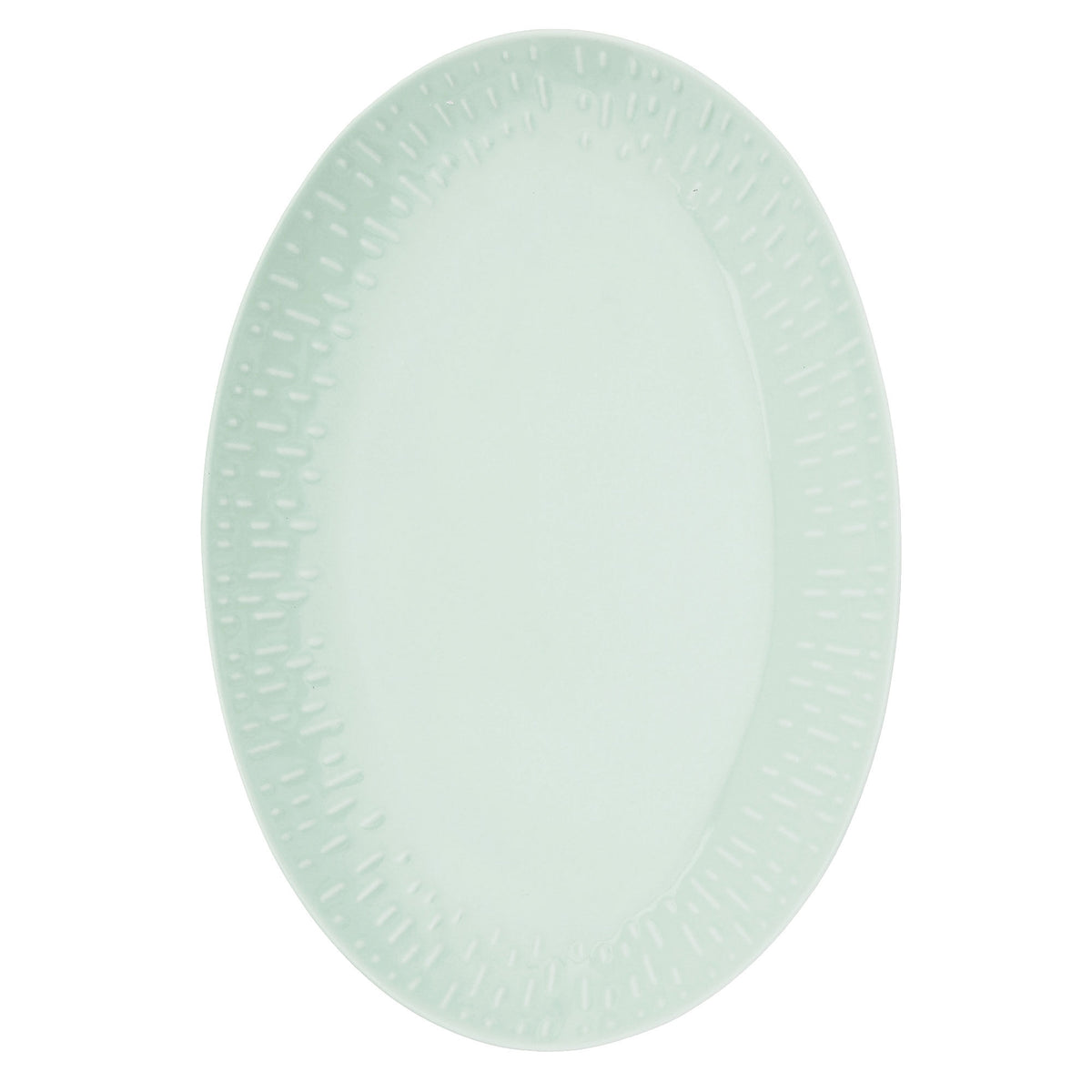 Aida Confetti ovalt serveringsfad i farven pistachio, 36 gange 25,5 cm